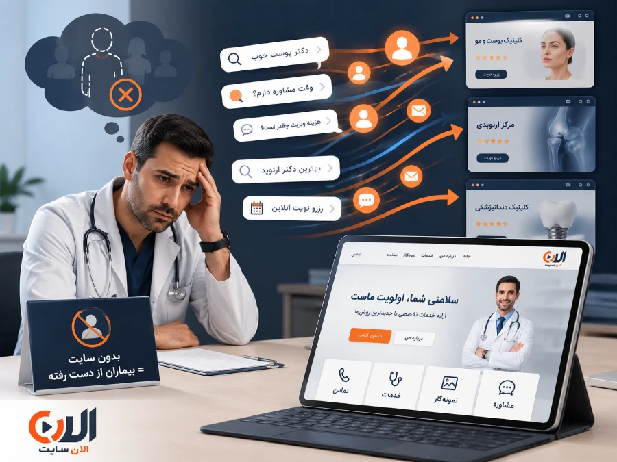 جستجوی بیماران آنلاین برای انتخاب پزشک